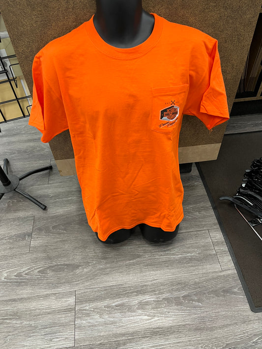 John Elway Harley-Davidson Men's Orange T-Shirt 3001718