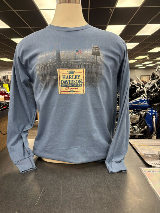 Long Sleeve Blue John Elway H-D Shirt