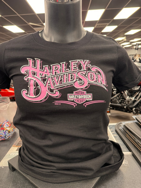 John Elway Harley-Davidson Women's T-Shirt 300198-BLCK